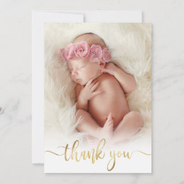Modern Guld Script Newborn Baby Photo Tack