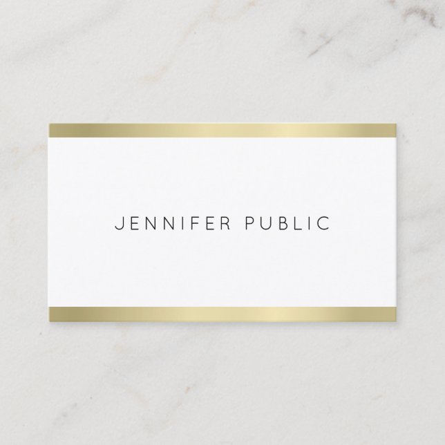 Modern Guld ser minimalistisk, vanlig Professionel Visitkort (Framsida)
