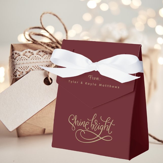 Modern Guld-skript, enkel Elegant, Vin Red Presentaskar (Skapare uppladdad)