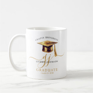 Modern Guld-skript, minimalistiskt Studenten Kaffemugg