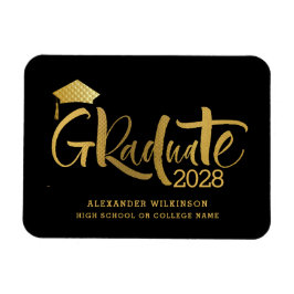 Modern Guld-skript, minimalistiskt Studenten Magnet