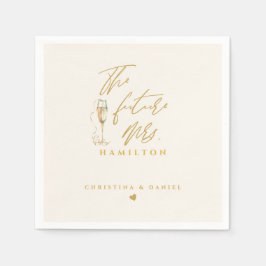 Modern Guld-skripttypografi Bröllop Pappersservett