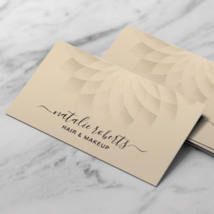 Modern Guld Spiral Makeup Artist Hair Salon SPA Visitkort
