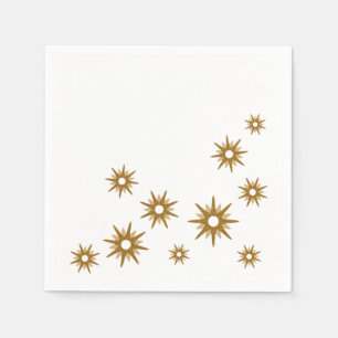 Modern Guld Starburst-design för enkel Elegant Pappersservett