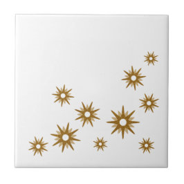 Modern Guld-stjärnstartsdesign i mitten av århundr Kakelplatta