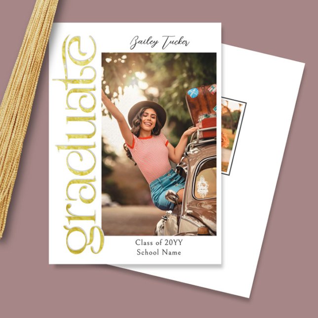 Modern Guld Student 2-foto Collage Studenten Meddelande (Skapare uppladdad)