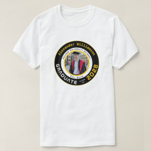 Modern Guld Svart Gymnasieavgångsklass av T Shirt