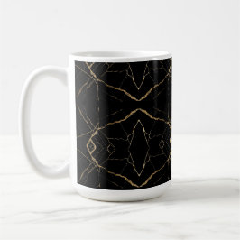 Modern guld & svart marmor  minimalistisk lyx  kaffemugg