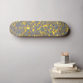 Modern Guld Terrazzo Mönster Mini Skateboard Bräda 18,5 Cm