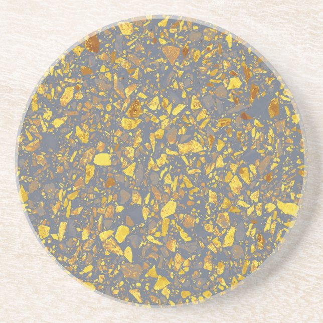 Modern Guld Terrazzo Mönster Underlägg (Framsidan)