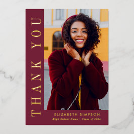 Modern Guld-texttext Studenten-Tack-fotokort