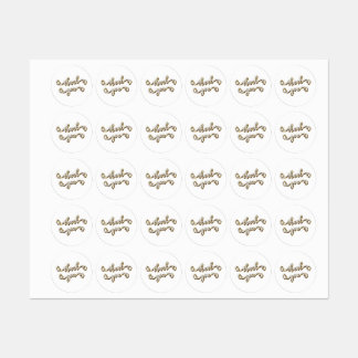 Modern Guld Typography Tack Klistermärke