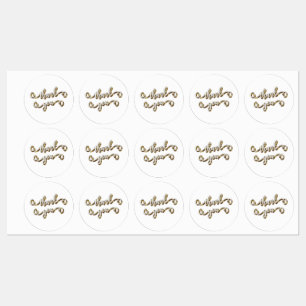 Modern Guld Typography Tack Klistermärke
