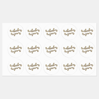 Modern Guld Typography Tack Klistermärke