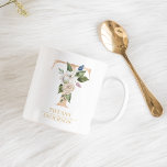 Modern Guld-vattenfärg, blomma Brev T | Monogram Kaffemugg<br><div class="desc">Modern Guld-vattenfärg,  blomma Brev T | Monogram</div>