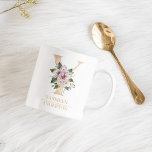 Modern Guld-vattenfärg, blomma Brev Y | Monogram Kaffemugg<br><div class="desc">Modern Guld-vattenfärg,  blomma Brev Y | Monogram</div>