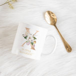 Modern Guld vattenfärgsblomma blomma Brev X | Mono Kaffemugg<br><div class="desc">Modern Guld vattenfärgsblomma blomma Brev X | Monogram</div>