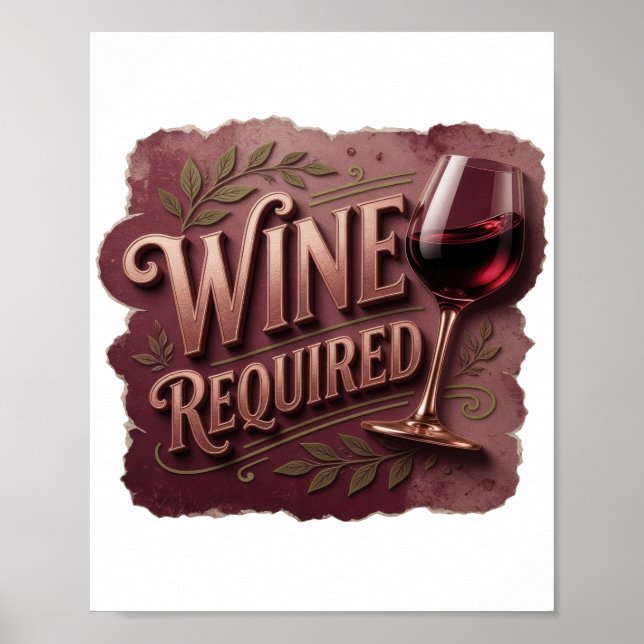 Modern Guld VIN KRÄVS Poster (Framsidan)