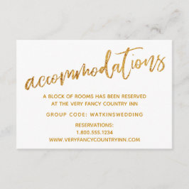 Modern Guld Vinkara om inkvartering i västra Bröll Tilläggskort