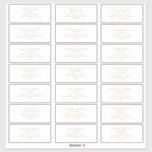 Modern Guld | Vit Bröllop Guest Adress Sticker Klistermärken<br><div class="desc">Dessa moderna guld | Vita gästklistermärken i bröllop adress är perfekt för din klassboho bröllop. Deras enkla, unika abstrakta utformning tillsammans med ett minimalt skript för contemporaryn och guld färg palette ge, den här produkten känns som elegantens högtidliga lyx samtidigt som den förblir förenklad, chic bohemisk. Behålla den som den...</div>