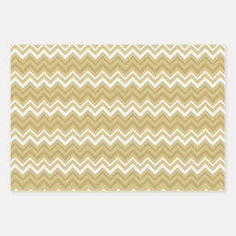 Modern Guld White Geometric Rand jul
