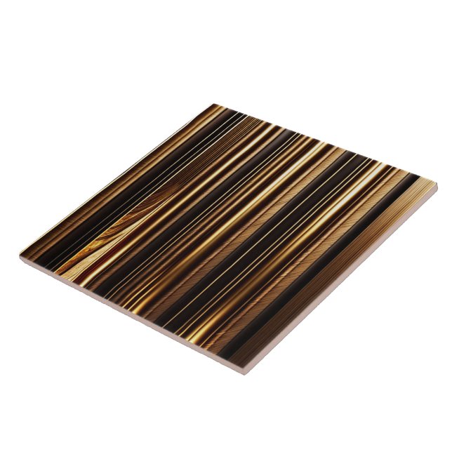 Modern Guld Wood Art Lamperia Collection Kakelplatta (Sidan)