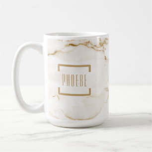 Modern guldeffekt marmormönster kaffemugg