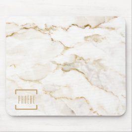 Modern guldeffekt marmormönster musmatta