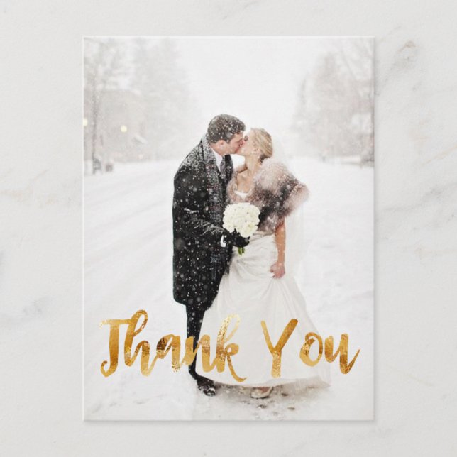 Modern, guldfärgad tjocklek, Tack Vykort (Framsida)