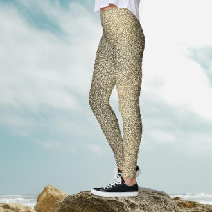 Modern guldgradient gnistrande glittrig glitter leggings