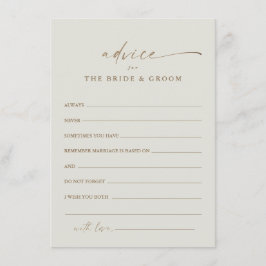 Modern guldmanus Boho bröllopskort för råd Tilläggskort