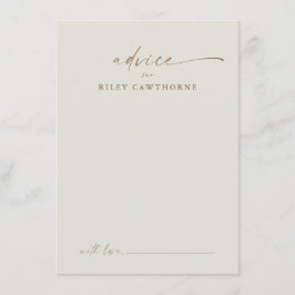 Modern guldmanus Boho bröllopskort för råd Tilläggskort