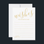Modern Guldskrift Bröllopstips och Önskningar Kort<br><div class="desc">Lägg till en personlig touch till din bröllop med ett modernt bröllopsråd- och önskningskort med handskriftstil.</div>