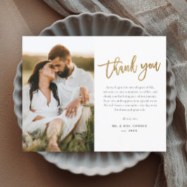 Modern guldskrift Foto Bröllop Tacksamhet