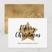 Modern guldstjärna God Jul
