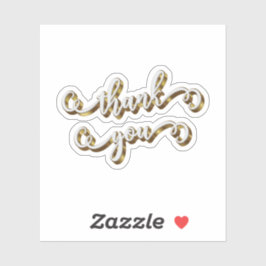 Modern guldtypografi tack  klistermärken