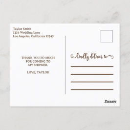 Modern guldtypografi tack  vykort