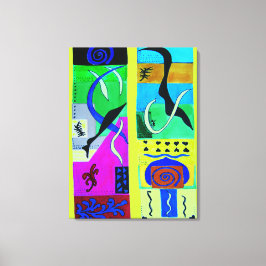 Modern Gult Abstrakt inspiration från Matisse Canvastryck