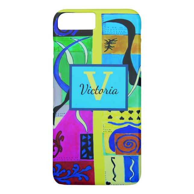 Modern Gult Abstrakt inspiration från Matisse Case-Mate iPhone Skal (Baksida)