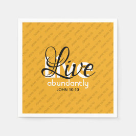 Modern Gult Abundant Life John 10 10 Christian Pappersservett