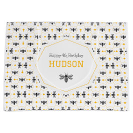 Modern Gult Bee Honeycomb Kids Sommardag