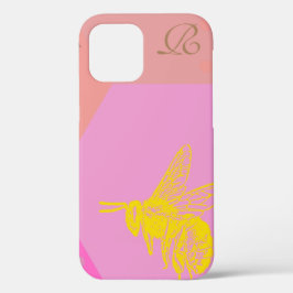 Modern Gult Bee Monogram Fodral-Mate iphone case