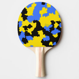 Modern Gult Blue Black Mönster Design Abstrakt Pingisracket
