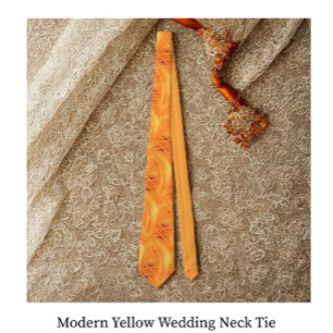 Modern Gult Bröllop Neck Tie Slips