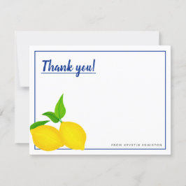 Modern Gult Citrus Lemons på Blue Tack Kort
