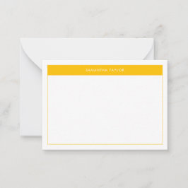 Modern Gult Enkel budget för Gräns Namn Anteckningskort