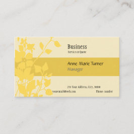 Modern Gult för marknadsföringsstöd, Blommönster Visitkort