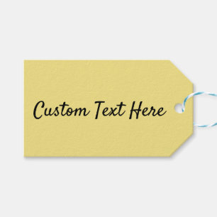 Modern Gult för solid Pastel Presentetikett
