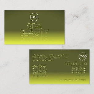 Modern Gult Gradient Spegel Brev med Logotyp Visitkort