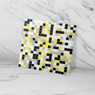 Modern Gult Grått Black Geometric Ceramic Tile Kakelplatta